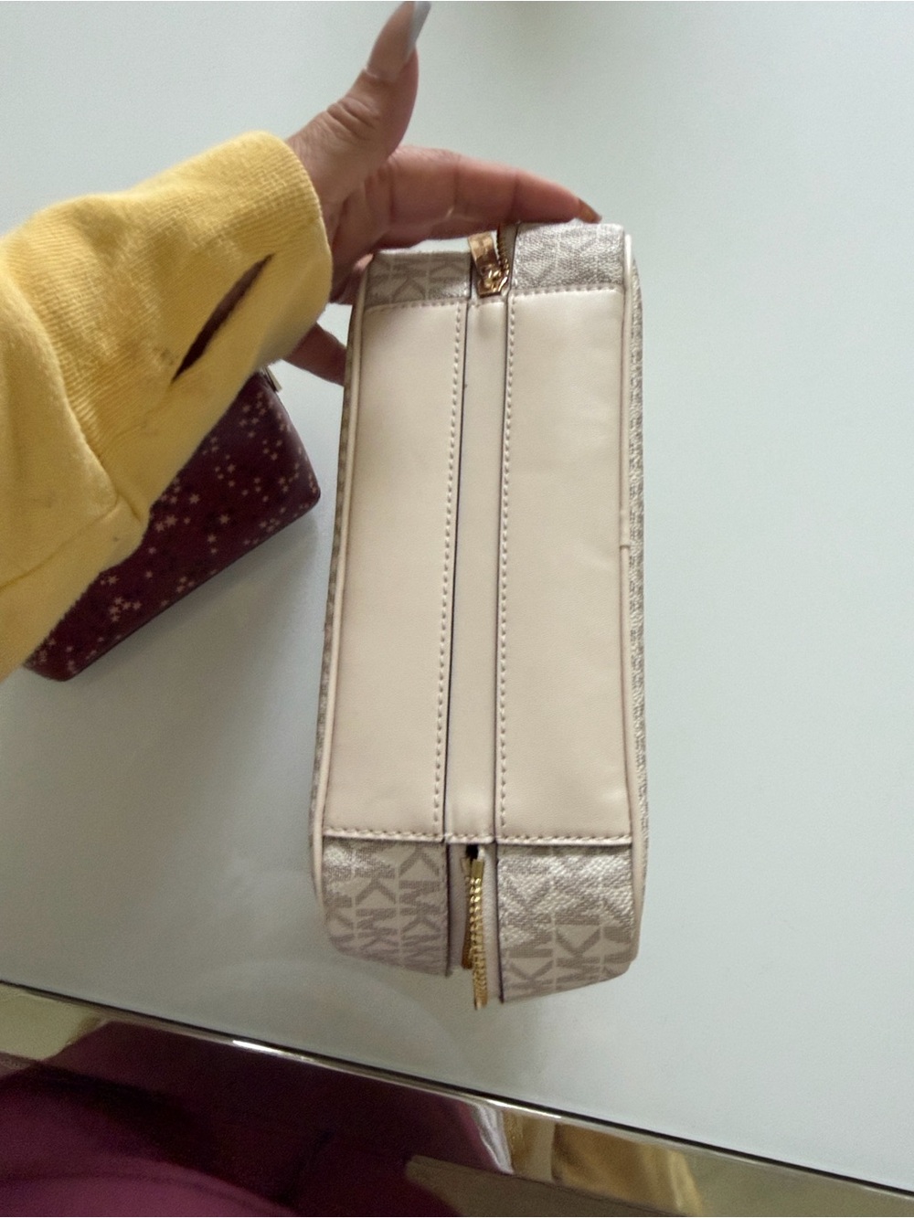 Michael Kors Beige Logo Travel Case - Picture 7 of 7
